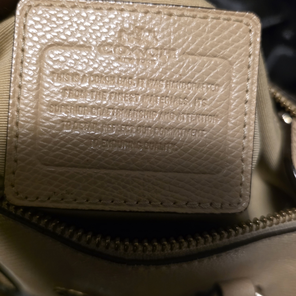 Coach Beige Leather Satchel - Picture 7 of 16